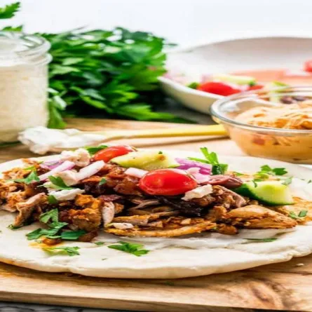 صورة لطبق من الشاورما