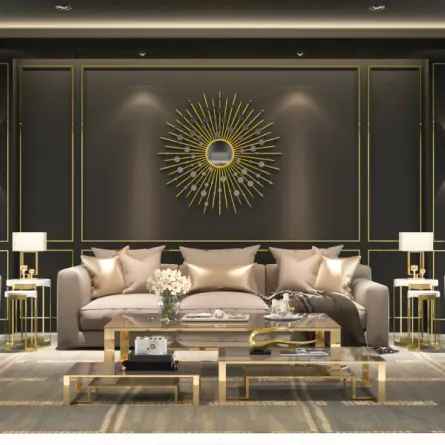 اللون الذهبي يشيع طابع الفخامة في أي مساحة يحلّ فيها