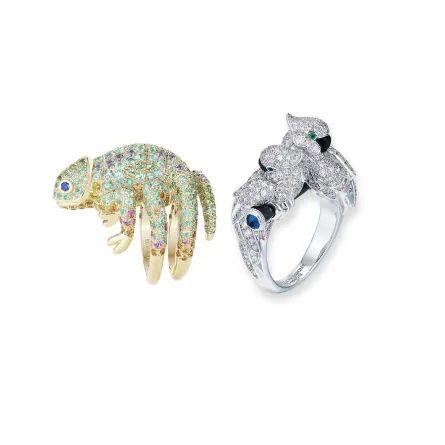 خواتم مستوحاة من الحيوانات والطيور لإطلالة جريئة في صيف 2022