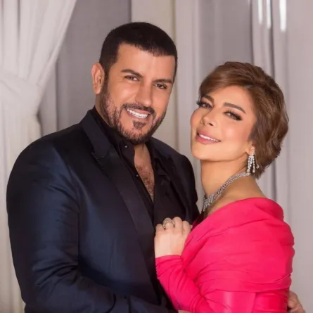 أصالة وزوجها فائق حسن - الصورة من حسابها على انستغرام