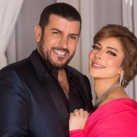 أصالة وزوجها فائق حسن - الصورة من حسابها على انستغرام 
