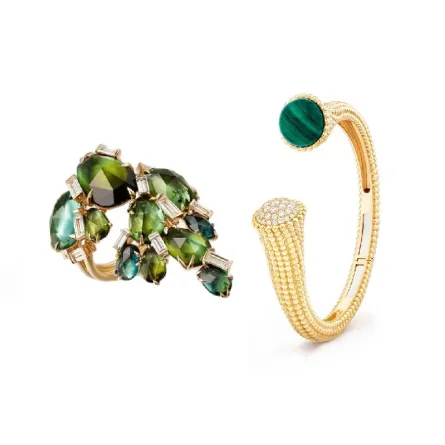 مجوهرات مرصّعة بالأحجار الكريمة الخضراء 2022