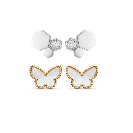 موديلات أقراط على شكل فراشات ونحل لصيف 2022