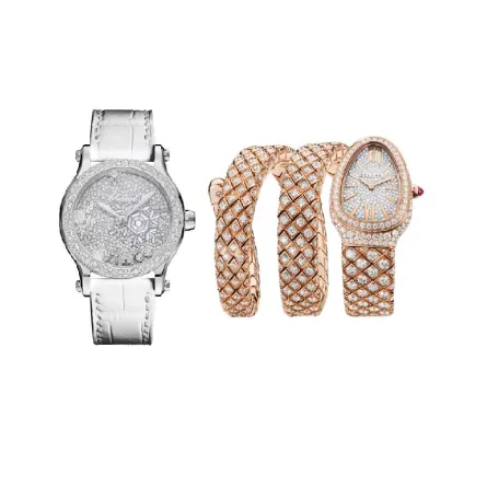 موديلات ساعات ذهب مرصوفة بالألماس