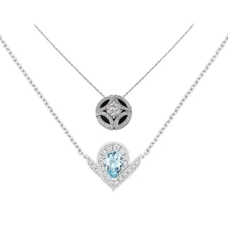 سلاسل ذهب أبيض فخمة تناسب العبايات في عيد الأضحى