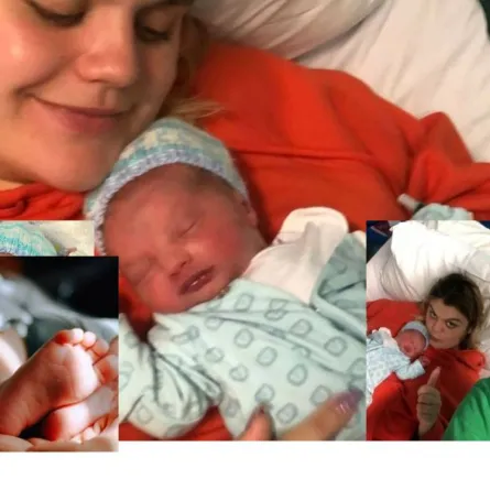 لم تظهر عليها علامات الحمل