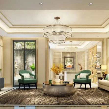 ديكورات فخمة في صالة الاستقبال