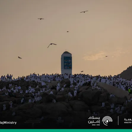 معلومات عن جبل عرفة -الصورة من حساب وزارة الحج والعمرة