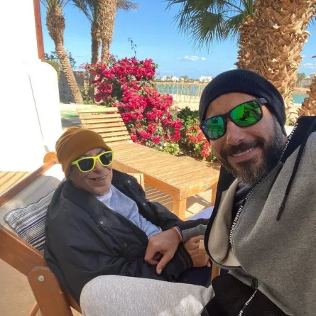 صلاح السعدني ونجله - صورة من حساب أحمد على إنستجرام