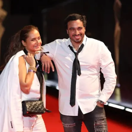 نيللي كريم وزوجها هشام عاشور - الصورة من حسابه على انستغرام