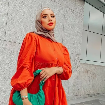 لفات حجاب بألوان فاتحة من رهف الشامي