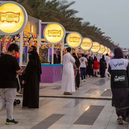 أثناء الفعالية لزوار حديقة الامير ماجد