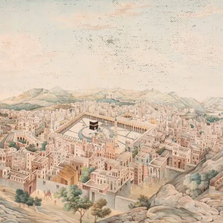 رسمة ثلاثية الأبعاد لمكة المكرمة.. عمرها 177 عاما