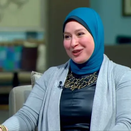 لمياء الجداوي - لقطة شاشة من لقائها ببرنامج صاحبة السعادة مع إسعاد يونس