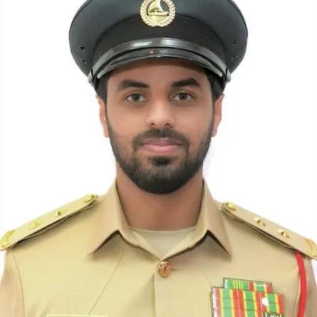 الملازم أول مايد بن ساعد الكعبي. الصورة من شرطة دبي 