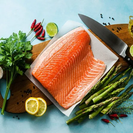 صورة لسمك السلمون النيئ