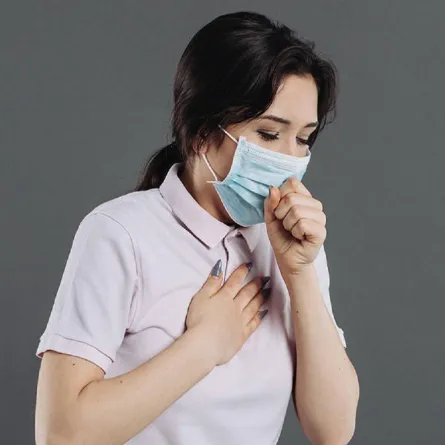 صورة لحامل تعاني من السعال