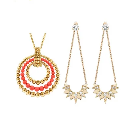 موديلات مجوهرات متدلية بتصميم هندسي