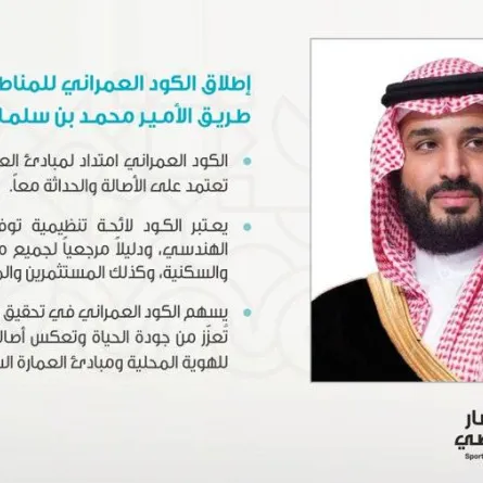 تدشين الكود العمراني لطريق الأمير محمد بن سلمان بن عبدالعزيز - الصورة من حساب المسار الرياضي