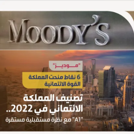 تقرير "موديز" يصنف المملكة "A1" مع نظرة مستقبلية مستقرة لعام 2022 - الصورة من حساب هيئة الإذاعة والتلفزيون
