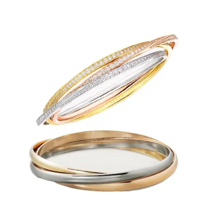 أساور ذهب أبيض ووردي لصيف 2022