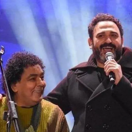 أكرم حسني ومحمد منير - صورة من صفحة أكرم الرسمية على انستغرام