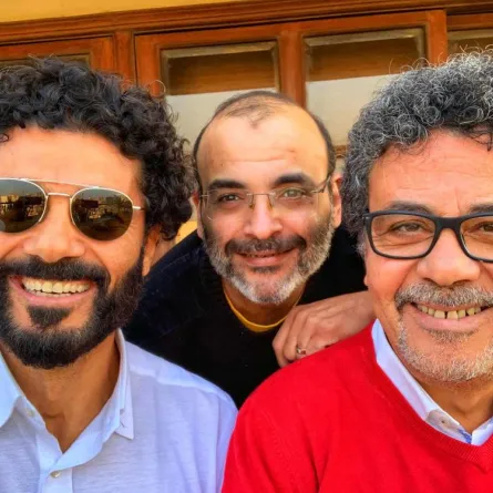 خالد النبوي وعمرو عرفة وأيمن بهجت قمر - الصورة من حساب خالد النبوي على الفيس بوك