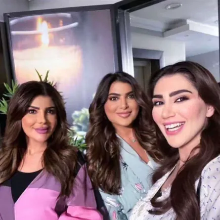 من كواليس نفس الحنين - الصورة من حساب الهام الفضالة على الانستجرام 