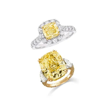 موديلات خواتم مرصعة بأحجار صفراء لعروس 2022