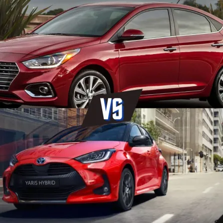 مقارنة بين سيارة تويوتا يارس وسيارة هيونداي اكسنت