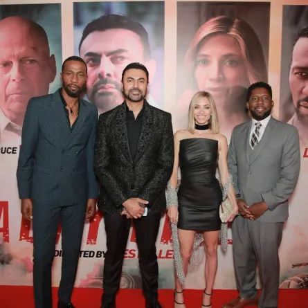 محمد كريم وأبطال فيلم يوم للموت أمس في العرض الخاص للفيلم - تصوير محمد عربي