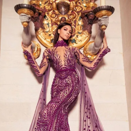 فساتين سهرة دانتيل وشيفون