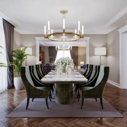 من المفضل أن أن تبعد الثريا متراً على الأقل من سطح الطاولة