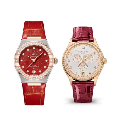 ساعات يد نسائية باللون الأحمر لخريف 2022