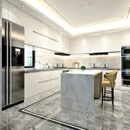 ديكورات فخمة وحديثة في المطبخ 