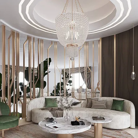 الإضاءة توظّف في أعمال الجبس السقفيّة (الصورة من أعمال المهندسة كاسندرا عيد)