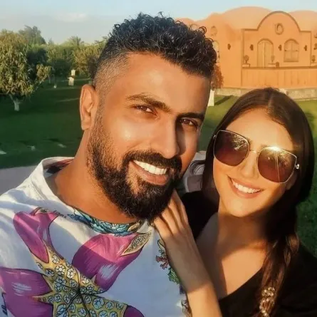 مي عمر ومحمد سامي - الصورة من حساب محمد على إنستجرام