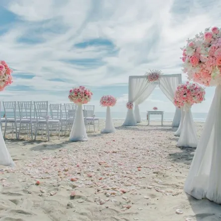 ديكور حفل الخطوبة على الشاطئ