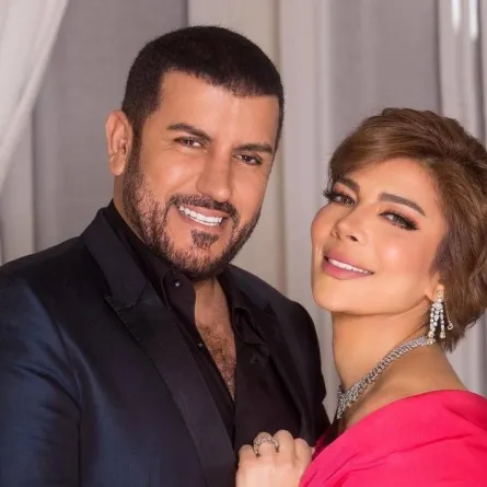 أصالة وزوجها فائق حسن- صورة من صفحتها الرسمية على انستغرام