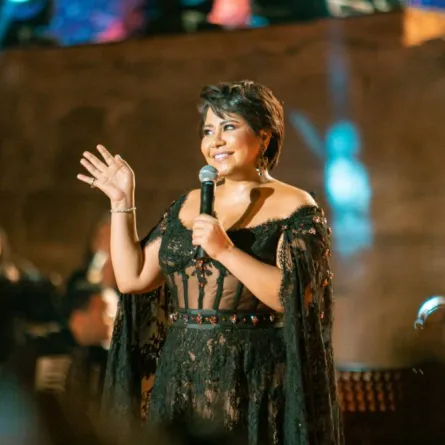 شيرين  عبد الوهاب تغني بكل احساس في مهرجان قرطاج- الصورة من حساب المهرجان على الفيسبوك