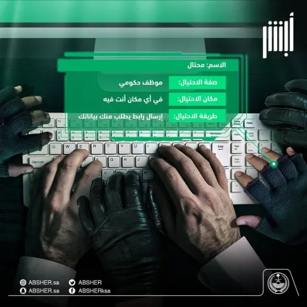 حملة لا يستغلونك لحماية المستفيدين في منصة أبشر من الاحتيال - الصورة من حساب أبشر