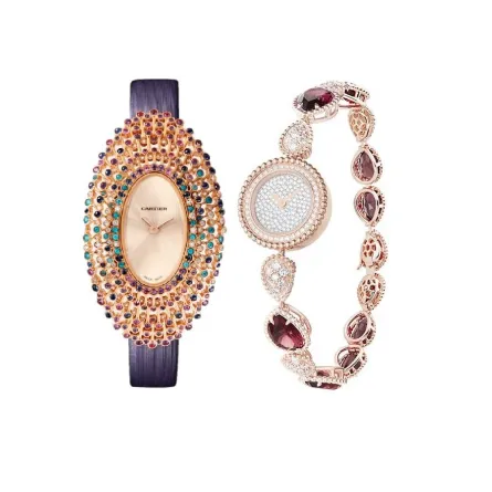 موديلات ساعات مرصعة بالألماس والأحجار الكريمة الملونة