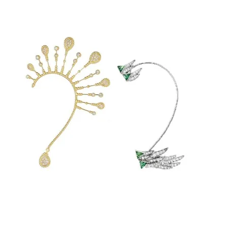 أقراط تطوق الأذن بالماس والأحجار الكريمة اللامعة.. اختاريها لمظهر استثنائي!