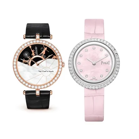 تألقي بأجمل موديلات ساعات راقية بمينا دائرية لمناسباتك المختلفة