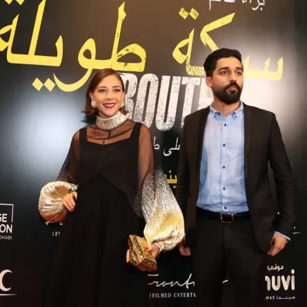 بطلا "سكة طويلة" براء عالم وفاطمة البنوي - تصوير صالح الغنام 