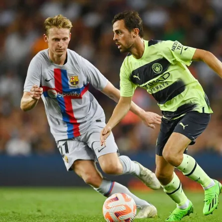 صورة من مباراة برشلونة ومانشستر سيتي 