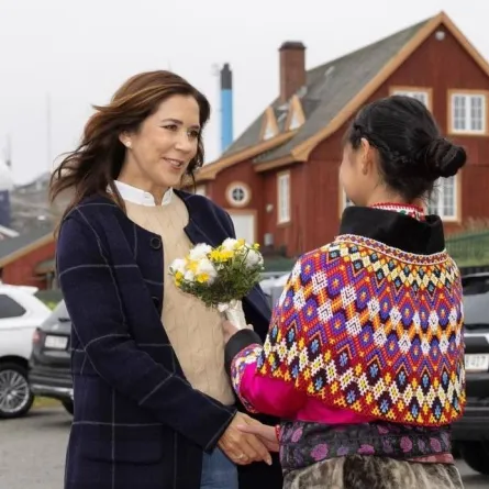 الأميرة ماري لدى وصولها غرينلاند- الصورة من حساب البيت الملكي الدنماركي على إنستغرام