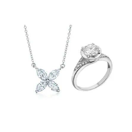 موديلات مجوهرات بلاتينية.. هل تعلمين إلى ماذا يرمز هذا المعدن النادر؟