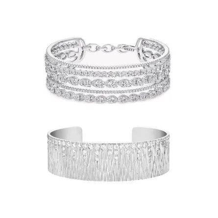 أساور ذهب عريضة لعروس صيف 2022