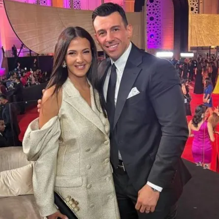 دنيا سمير غانم وزوجها رامي رضوان من مهرجان القاهرة للدراما- صورة من حسابها على انستغرام